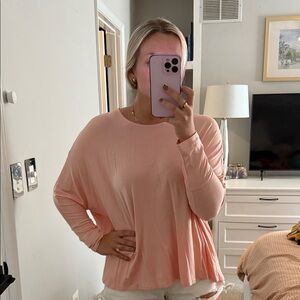 Women's Pink Long Sleeve Top